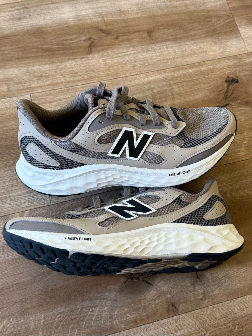 New Balance Fresh Foam Arishi TiraLux v4 Running Shoe - Men's, Taupe, sz 10.5 - Picture 2 of 8
